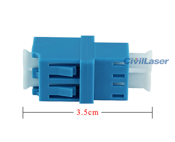 Integrated Type Singal Mode Double Core LC Fiber Optic Adapter
